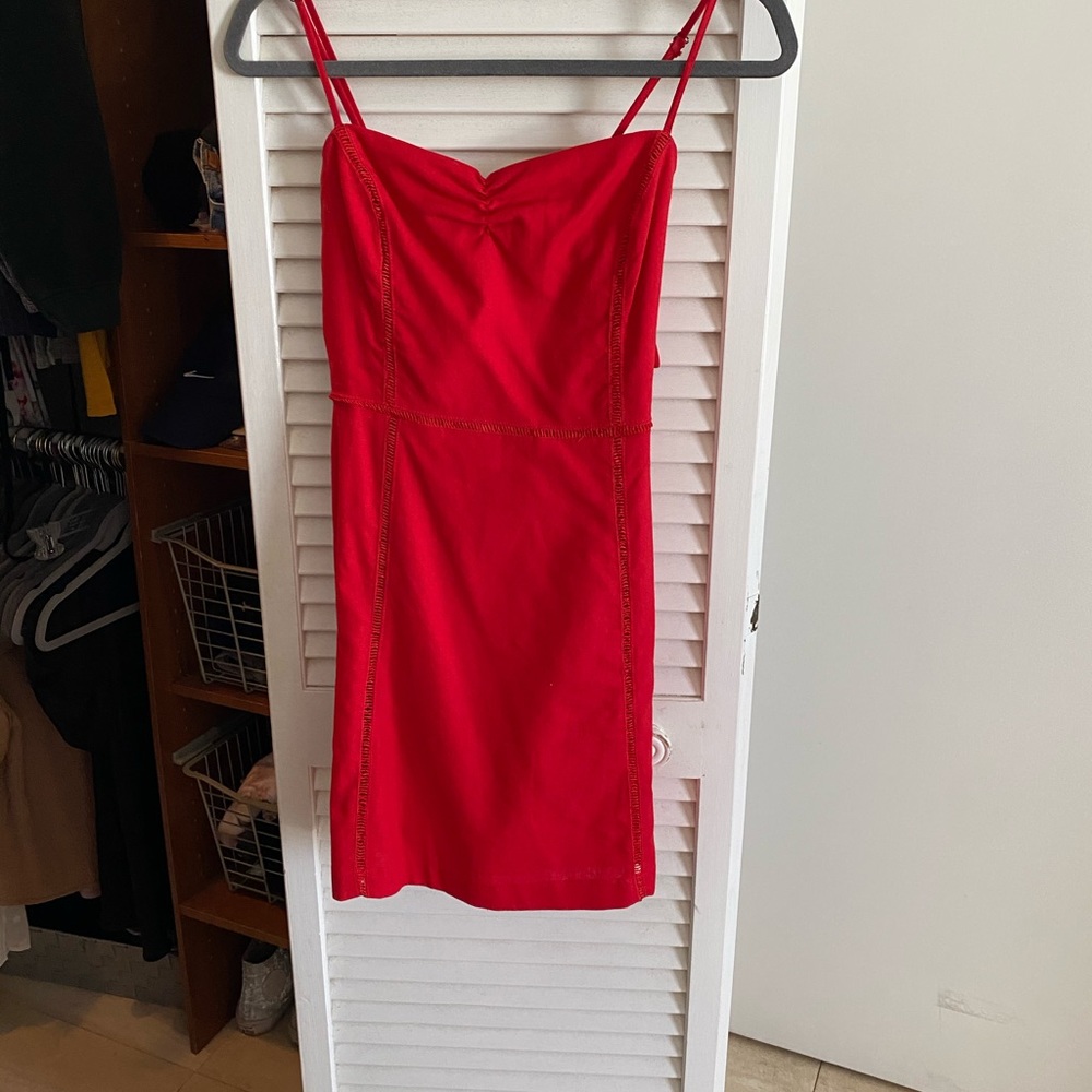 Lush mini red dress